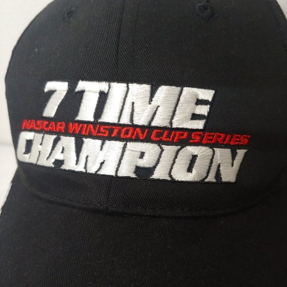 Vintage NASCAR Dale Earnhardt Winners Circle Cap 7 Time Champ Black Winston Cup - Picture 6 of 8